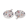 Brass Micro Pave Cubic Zirconia Pendants KK-B070-02P-3