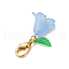 5Pcs Acrylic & Shell Pearl Flower Pendant Decorations HJEW-JM03261-02-5