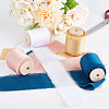 DELORIGIN 3 Rolls Polyester Satin Frayed Ribbon OCOR-DR0001-03C-4