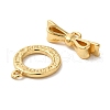 Brass Micro Pave Clear Cubic Zirconia Toggle Clasps KK-N254-70G-2