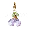 Flower Glass Pendant Decorations HJEW-MZ00262-4