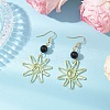 Alloy Black Onyx Dangle Earrings EJEW-JE06425-01-1