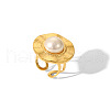 Vintage Chinese Style Stainless Steel Round Stud Earrings & Cuff Rings Sets for Women ZU7314-1-5