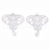 Tarnish Resistant 201 Stainless Steel Filigree Pendants STAS-S118-032P-2