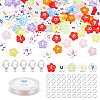  400Pcs Flower with Letter Acrylic Beads DIY-NB0005-91-1