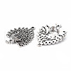 Tibetan Style Alloy Pendant Rhinestone Settings TIBEP-N008-091-3