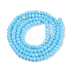Electroplate Opaque Solid Color Glass Beads Strands EGLA-A044-P1mm-L08-3