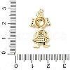 Brass Micro Pave Cubic Zirconia Pendants ZIRC-I356-35G-3