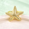 Brass Cuff Rings for Women RJEW-U047-01G-2