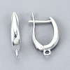 Brass Huggie Hoop Earring Findings KK-S350-072S-2