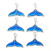 Platinum Alloy Enamel Pendants ENAM-R136-32-1