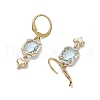 Glass Leverback Earrings EJEW-JE06397-03-4