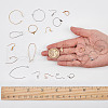 SUNNYCLUE Brass Earrings Findings Kits KK-SC0001-33-5