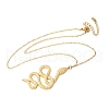 304 Stainless Steel Snake Pendant Necklaces for Women Men NJEW-Z063-03G-08-2