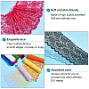 BENECREAT 10 Bundles 10 Colors Polyester Flower Lace Trim OCOR-BC0007-76-4