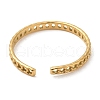304 Stainless Steel Hollow Round Open Cuff Rings for Women STAS-D085-19G-3
