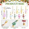 Christmas Tree Aluminum Wire & Alloy Pendant Decoration HJEW-TAC0053-3