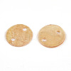Spray Painted Natural Capiz Shell Connector Charms SSHEL-N039-03E-2
