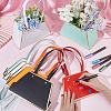  12Pcs 6 Colors Trapezoid Paper Flower Storage Bags with Handle ABAG-NB0001-96-3