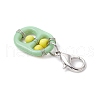 Acrylic & Synthetic Turquoise Pendant Decorations HJEW-JM03048-01-5