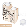SUPERDANT Wooden Candle Holder and Candles Set AJEW-SD0001-15D-2