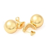 Brass Round Ball Dangle Stud Earrings EJEW-K251-02G-2