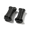 Natural Obsidian Dog Bone Shape Sculptures DJEW-G033-01A-13-2