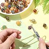 35Pcs 7 Colors Chakra Natural Mixed Gemstone Pendants PALLOY-CJ00050-5