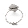 Non-Tarnish 304 Stainless Steel Open Cuff Ring Findings STAS-E180-07P-3