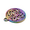 Ion Plating(IP) 201 Stainless Steel Pendants STAS-P312-12MC-3