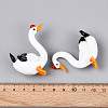4Pcs  Handmade Lampwork Swan Display Decorations LAMP-T023-19-4