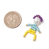 Glass Seed Bead with Glass Pearl Round Bead People Pendants PALLOY-MZ00643-2