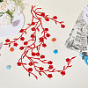 Plum Blossom Shape Appliques PATC-WH0007-11E-5