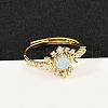 Brass Micro Pave Cubic Zirconia Finger Rings RJEW-D318-03G-3