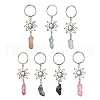 Natural Quartz & Alloy Keychain KEYC-JKC01147-1