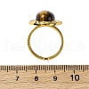 Oval Natural Tiger Eye Finger Rings RJEW-M063-01G-11-3