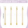 BENECREAT 12Pc Brass Chain Extender FIND-BC0013-75B-2
