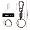 CHGCRAFT 4Pcs 2 Colors Zinc Alloy Push Gate Snap Keychain Clasp Findings FIND-CA0005-88-2