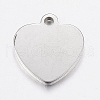 Non-Tarnish 304 Stainless Steel Textured Pendants STAS-G172-39P-2
