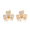 Brass Micro Pave Cubic Zirconia Pendants KK-N263-04G-1