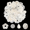AHADERMAKER 48Pcs 4 Styles Natural Capiz Shell Pendants SHEL-GA0001-20-3