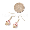 Ice Cream Cup Handmade Glass Seed Beads Dangle Earrings for Women EJEW-MZ00392-01-3