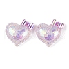 Transparent Epoxy Resin Heart with Bowknot Decoden Cabochons CRES-M034-07A-1
