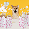 Rectangle with Paw Print Pattern Paper Storage Bags with Handle ABAG-WH0046-39C-6