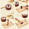 Brass Wax Seal Stamps with Wood Handle AJEW-WH0412-0159-3