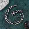304 Stainless Steel Figaro Link Chain Bracelets for Women Men BJEW-F488-06P-1