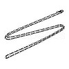 Brass Coated Iron Curb Chain Necklace Making MAK-T006-04A-3