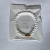 Alloy Plastic Pearl Round Beaded Stretch Bracelets WG94154-15-1