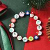 Handmade Polymer Clay Christmas Theme Beaded Stretch Bracelets for Women BJEW-TA00655-1