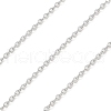 Anti-Tarnish Rhodium Plated 925 Sterling Silver Cable Chains STER-E072-02P-02-1